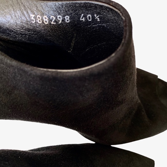 GUCCI BLACK SUEDE SLINGBACK OPEN TOE PUMPS - Picture 14 of 16